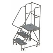 Tri-Arc 66 in H Steel Rolling Ladder, 3 Steps KDSR103166