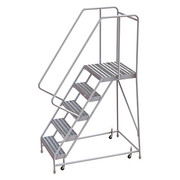 Tri-Arc 82 in H Aluminum Rolling Ladder, 5 Steps, 350 lb Load Capacity WLAR105164-D4