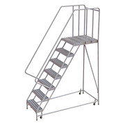 Tri-Arc 102 in H Aluminum Rolling Ladder, 7 Steps, 350 lb Load Capacity WLAR107244-D5