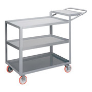 Little Giant Order Picking Cart, Steel, 3 Shelves, 1,200 lb 3LGL2436WSBRK