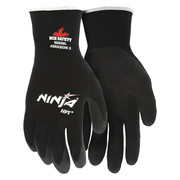 Mcr Safety HPT Coated Gloves, Palm Coverage, Black, L, 12PK N9699L