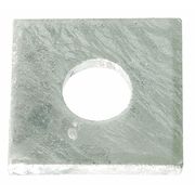 Zoro Select Square Washer, Fits Bolt Size 1/2 in Low Carbon Steel, Hot Dipped Galvanized Finish Z8880-HDG