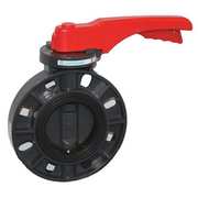 Hayward Flow Control Butterfly Valve, 3", PVC/EPDM, Lever Handle BYCS1030E1LGA