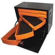 Swivel Storage Solutions Truck Box, Drawer, Steel, 30-1/8"W, Orange/Black, 2.6 cu. ft. PRO252305