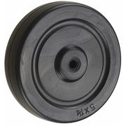 Zoro Select Caster Wheel, Rubber, 5 in., 190 lb. 26Y393