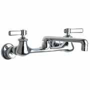 Chicago Faucet Manual, 7-1/4" to 8-3/4" Mount, Commercial 2 Hole Straight Kitchen/Bathroom Faucet 540-LDABCP