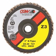 Cgw Abrasives Flap Disc, 2, T27, C/Z, Reg S-T, Turn On, 80G 30025