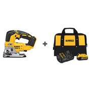 Dewalt Cordless Jig Saw Kit, 20VDC, D-Handle DCS334B/DCB205CK