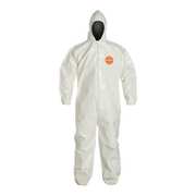 Dupont Coveralls, 12 PK, White, Tychem(R) 4000, Zipper SL127BWHLG001200