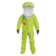 Dupont Encapsulated Suit, Yellow, Tychem(R) 10000, Hook-and-Loop TK586TLYLG000100