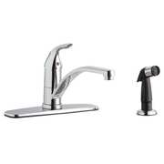 Chicago Faucet Manual, 8" Mount, Commercial 2 Hole Low Arc Kitchen Faucet 432-ABCP