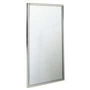 Bradley Framed Mirror, Wall Mount, 36 in H, 18 in W, 3/4 in D, Stainless Steel, Bright Annealed Finish 781-018360