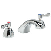 Zurn Lever Handle 8" Mount, 3 Hole Low Arc Bathroom Faucet, Polished chrome Z831R1-XL