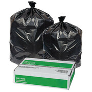 Tough Guy 45 Gal Recycled Material Trash Bags, 40 in x 50 in, Super Heavy-Duty, 2 mil, Black, 100 Pack 29WK94
