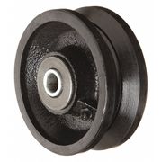 Zoro Select Caster Wheel, Cast Iron, 4 in. Dia, 800 lb. VIR-0420-08