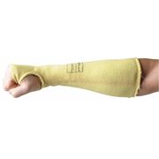 Condor Cut-Resistant Sleeve, Cut Level A3, Kevlar, Sleeve with Thumbhole, 18 in L, Yellow, Large 2AG29