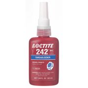 Loctite Threadlocker, LOCTITE 242, Blue, Medium Strength, Liquid, 50 mL Bottle 135355