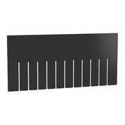 Akro-Mils Plastic Divider, Black, 15 5/16 in L, Not Applicable W, 7 3/16 in H, 6 PK 41228