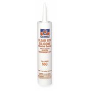 Permatex Multipurpose RTV Silicone Sealant, 11 oz, Clear, Temp Range -75 to 400 Degrees F 80855