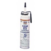 Permatex Multipurpose RTV Silicone Sealant, 7.5 oz, Clear, Temp Range -75 to 400 Degrees F 85913