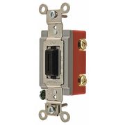 Hubbell Wall Switch, Toggle, Momentary, Black HBL1557L