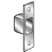 Zoro Select 1-1/4"W x 4-7/8"L, Box Stike Deadbolt Plate, Chrome 3EJD3