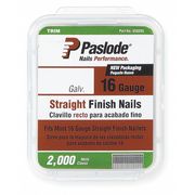 Paslode Collated Finishing Nail, 2 in L, 16 ga, Zinc Galvanized, Brad Head, Straight, 2000 PK 650285