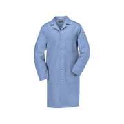 Vf Imagewear Flame Resistant Lab Coat, Light Blue, Cotton, M KEL2LB RG M