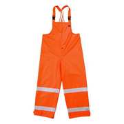 Nasco Arc Flash Rain Bib Overall, Orange, Polyurethane/Excel, L 4501TFOL