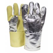 National Safety Apparel Heat Resistant Gloves, Silver/Yellow, Thermobest G64TCSR0114