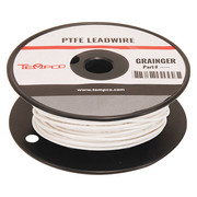 Tempco High temp Lead Wire, 14 Ga, White LDWR-1056