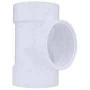 Zoro Select PVC Flush Clean Out Tee, FNPT x Hub x Hub, 4 in Pipe Size 06416