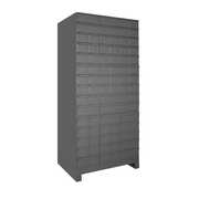 Durham Mfg Prime Cold Rolled Steel Enclosed Bin Shelving, 34 in W x 68 3/8 in H x 12 1/4 in D, 15 Shelves 026-95