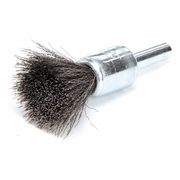 Weiler Crimped Wire End Wire Brush, Steel, 1/2" 96099