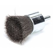 Weiler Crimped Wire End Wire Brush, Steel, 1" 96107