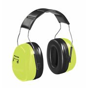 3M Peltor Peltor Optime Over-the-Head Earmuffs, Passive, NRR 30dB, Black/Green H10A HV