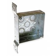 Raco Electrical Box, 21 cu in, Ceiling/Wall Box, 2 Gang, Steel, Square 196