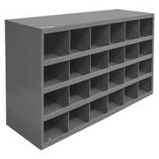 Durham Mfg Pigeonhole Bin Unit, 24 Compartments, 12 in D x 23 7/8 in H x 33 3/4 in W, Steel 356-95