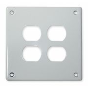 Hubbell Security Series, Number of Gangs: 1-Gang Steel, Zinc Plated, Powder Finish, White SWP82