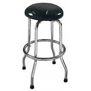 Traxion Round Stool, Height Range 30", Steel Black 3KYP7