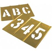 C.H. Hanson Stencil Set, Letters & Numbers, Brass, 10156 10156