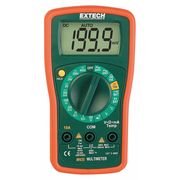 Extech Digital Multimeter, 600 Max. AC Volts, 600 Max. DC Volts, 10 Max. AC Amps, 10 Max. DC Amps MN35