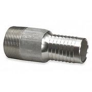 Zoro Select Straight Double Bolt or Band, 3/4 in Hose I.D, 3/4 in Thread 3MC01