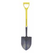 Nupla 16 ga Round Point Shovel, Steel Blade, 27 in L Yellow Handle 6894156