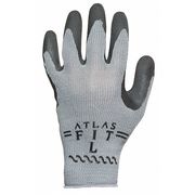 Showa Natural Rubber Latex Coated Gloves, Palm Coverage, Black/Gray, XL, PR 300BXL-10