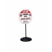 Accuform Sign Post, 48 in Steel Post, 18 in dia Cast Iron Base, Black HSP418