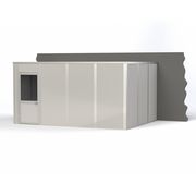 Porta-King 3-Wall Modular In-Plant Office, 8 ft H, 16 ft W, 12 ft D, Gray VK1DW 12'x16' 3-Wall