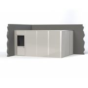 Porta-King 2-Wall Modular In-Plant Office, 8 ft H, 16 ft W, 12 ft D, Gray VK1DW 12'x16' 2-Wall