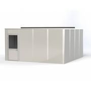 Porta-King 4-Wall Modular In-Plant Office, 8 ft H, 16 ft W, 16 ft D, Gray VK1STL 16'x16' 4-Wall
