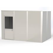 Porta-King 4-Wall Modular In-Plant Office, 8 ft H, 12 ft W, 8 ft D, Gray VK1DW 8'x12' 4-Wall
